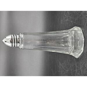 Vintage Clear Glass Octagonal Ribbed Shaker Replacement 4.25